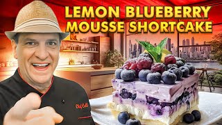 LemonBlueberry Mousse Shortcake Recipe  Easy amp Delicious [upl. by Aiouqahs]