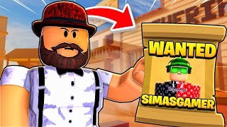 SIMASGAMER IS WANTED 😮 Escape Wild West Obby Roblox [upl. by Rhpotsirhc]