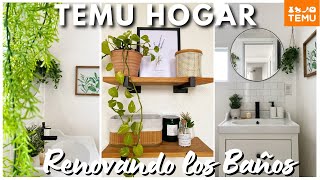 Renovando los accesorios y decoración de mis Baños  Reseña de Productos practicados de TEMU HOGAR 🧡 [upl. by Filmer740]