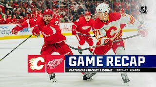 Flames  Red Wings 1022  NHL Highlights 2023 [upl. by Monafo]