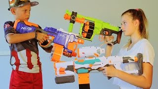 Nerf WAR BOY vs GIRL 2 [upl. by Marteena]