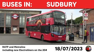 London buses in Sudbury 18072023 [upl. by Eiddet46]