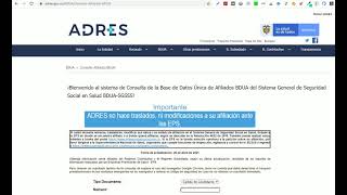 🔴 Consultar a que EPS estoy afiliado Fosyga Sisbén ADRES 👩‍⚕️ grupos Sisbén 4 régimen subsidiado [upl. by Aeki]