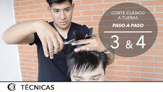 Corte de Pelo a Tijeras ✂︎ Paso a paso 3 y 4A  Tijera sobre Peine [upl. by Hagar]