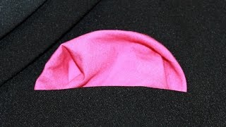 How To Fold a Pocket Square Puff Style [upl. by Sirac]