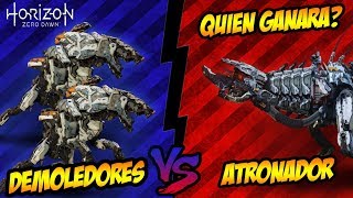 HORIZON ZERO DAWN LUCHA EPICA DEMOLEDOR VS ATRONADOR [upl. by Eenert]