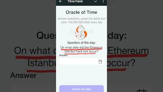 On what date did the Ethereum Istanbul hard fork occur  Time Farm Answer Today 29 August Oracle🔥 [upl. by Mcclenon97]