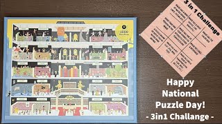 Timelapse Jigsaw Puzzle Solve  In the Bookstore  3in1puzzlingchallenge [upl. by Odracir]