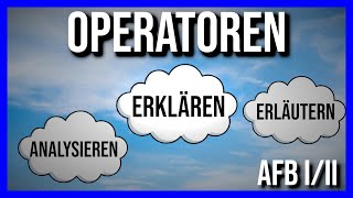 Operatoren fürs Abitur einfach erklärt I Anforderungsbereich I und II der Operatoren [upl. by Tod]