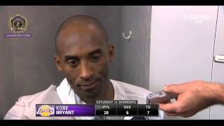 Kobe Bryant Post Game Interview quotdont blinkquot Lakers vs Warriors  11114 [upl. by Otiragram]