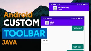 How to Design Custom Toolbar  Android Basic Tutorial for Beginners [upl. by Spencer]