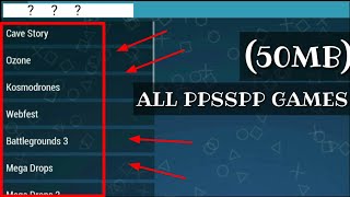 50mb Download Game PPSSPP Ukuran Kecil Sangat Mudah Dan Gratis [upl. by Virendra988]