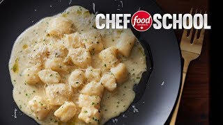 Easy Ricotta Gnocchi  Chef School [upl. by Mita]