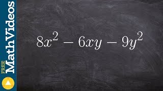 Factoring an expression with a greater than one and two square variables 8x2 6xy 9y2 [upl. by Hay]