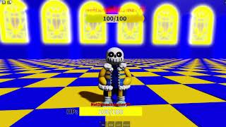 OUTERTALE SANS AND UNDERSWAP PAPYRUS SHOWCASE  Simple Sans AUS Fighting Game  ROBLOX [upl. by Ioyal]