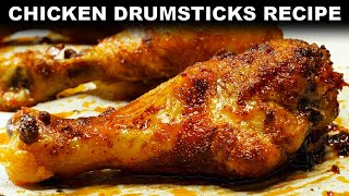 Oven Baked Chicken Drumsticks Recipe [upl. by Yssak721]