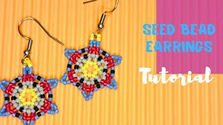 Easy Beaded Earrings for Beginners Beading earrings tutorial [upl. by Eevets]