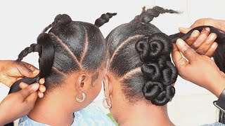 she asked for a creative hairstyle  easy natural hairstyle  nkemjeffrey [upl. by Magas]