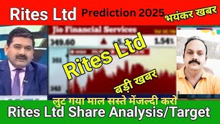 RITES SHARE LATEST NEWS TODAY  RITES SHARE TARGET 2025  🔥SHARE PREDICTION 🔥 [upl. by Barra]