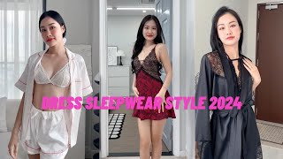 Women Nightwear  Collection Sleepwear Lookbook  Summer Fashion 2024 [upl. by Melesa]