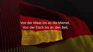 Deutsch National hymne Deutschland Deutschland über alles untertitel [upl. by Keffer]