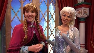 ANNA and ELSA from Disney FROZEN Official Debut at Epcots Norway Pavilion Meet and Greet [upl. by Maddeu]