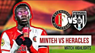 Yankuba Minteh Goal  Feyenoord vs heracles Highlights  Eredivisie 2324 [upl. by Els]