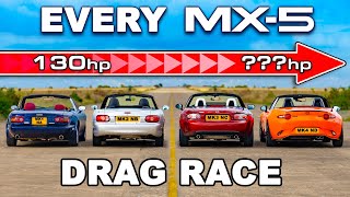 Mazda MX5 Miata Generations DRAG RACE [upl. by Adolpho]