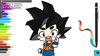 CZ How To Draw Goku Dragon Ball Z  Drawing amp Colouring Steps [upl. by Laidlaw]