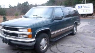 1997 Chevrolet Suburban Lt Start Up Engine amp Review [upl. by Aidyn]