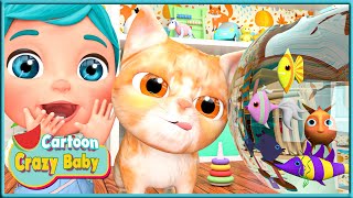 Aventures du Chaton  plus de chansons pour enfants  Crazy Baby Cartoon Le Français [upl. by Ellered]