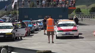 NZ6s and TCM lining up for Race 1 Tasman Revival Taupo January 2024 [upl. by Farrel]