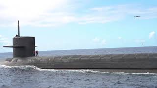 Drone Delivery aboard the Ohioclass BallisticMissile Submarine USS Henry M Jackson SSBN 730 [upl. by Dric]