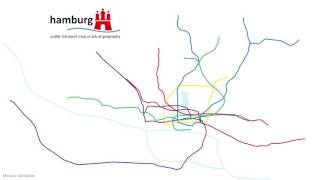 Hamburg public transport map vs real geography [upl. by Marie-Jeanne]