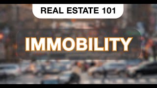 What is Immobility  Real Estate 101 [upl. by Ameekahs]