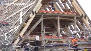 Chantier de la Cathédrale NotreDame de Paris 23 novembre 2023  Rénovation Charpente Forêt flèche [upl. by Ruthann]