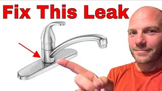 Kitchen Faucet Leaks at the base Easy Fix [upl. by Ibed622]