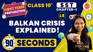 Balkan Crisis One Shot in 90 Seconds  Rise of Nationalism in Europe  NCERT Class 10 History Ch1 [upl. by Hux698]