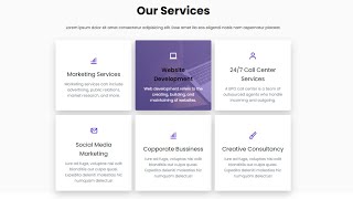 How To Create Responsive Services Section Using HTML and CSS [upl. by Leontine817]