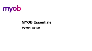 MYOB Essentials  Payroll Setup [upl. by Panta]