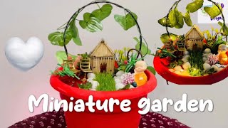 How to make mini garden  Diy miniature garden homedecor trending youtubevideo [upl. by Gnohc]