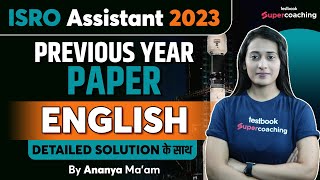 ISRO Assistant Previous Year Question Paper  English  ISRO Previous Paper Solution  Ananya Maam [upl. by Satsoc]