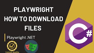 FILE DOWNLOAD USING PLAYWRIGHT C [upl. by Ahsinuq]