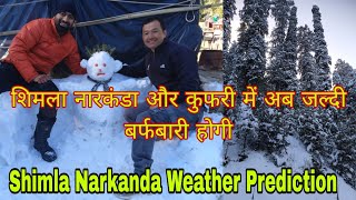 शिमला नारकंडा और कुफरी में अब जल्दी बर्फबारी होगी  Shimla Narkanda Weather Prediction [upl. by Rudwik]