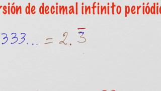 Pasó de decimal infinito periódico a fracción [upl. by Oeht]