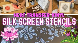 HTV Silk Screen Stencils  Screen Print With Cricut  Make Your Own Silk Screen Stencils [upl. by Miahc]