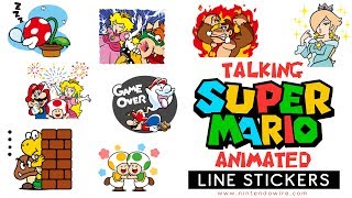 Even More Super Mario Animated Stickers  Line Sticker Showcase [upl. by Mundy431]