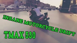 Insane Motorcycle Drift TMAX 530 [upl. by Ytinav]