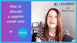 How to allocate a credit note in Xero [upl. by Nicholle361]