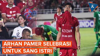 So Sweet Selebrasi Pratama Arhan Pamerkan Nama Istri di Kaos [upl. by Arabele]